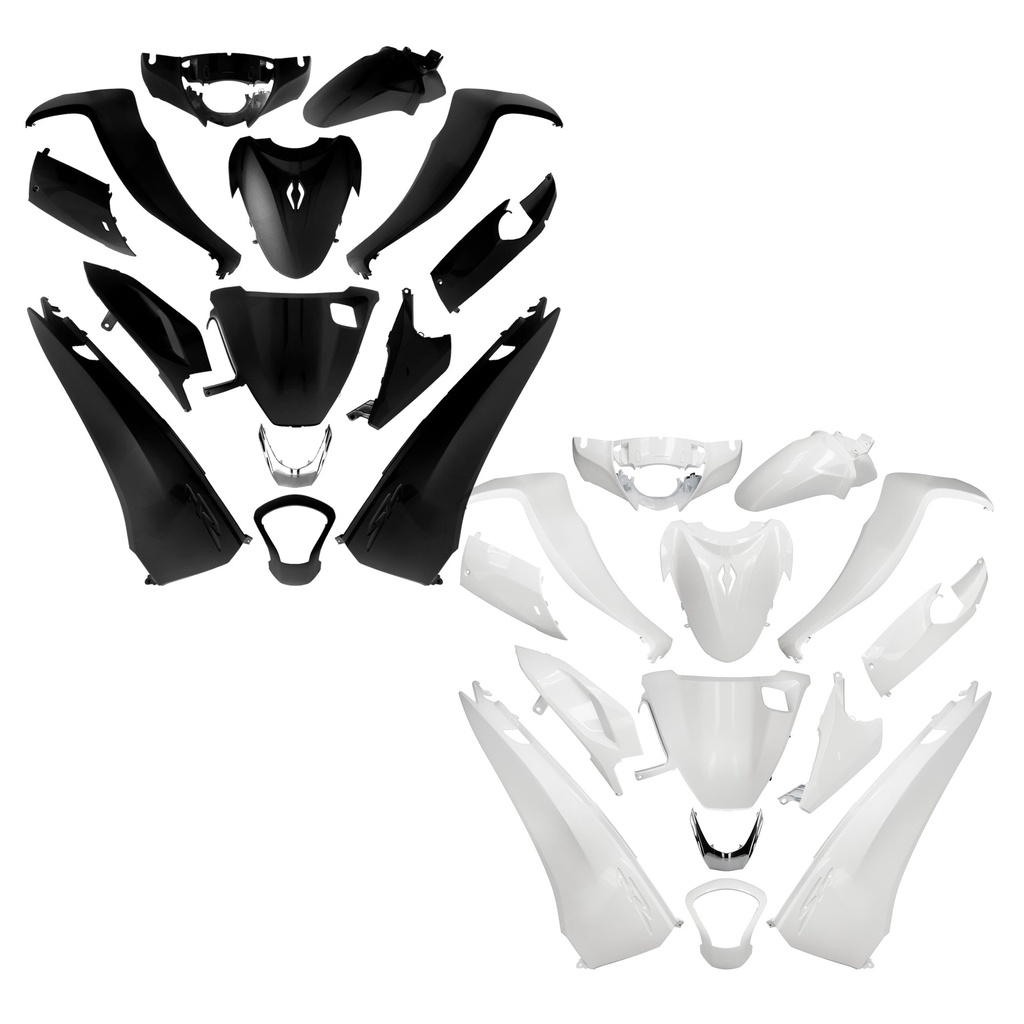 Carenados Honda SH 125 13-16 11 piezas AllPro - negro metálico perla
