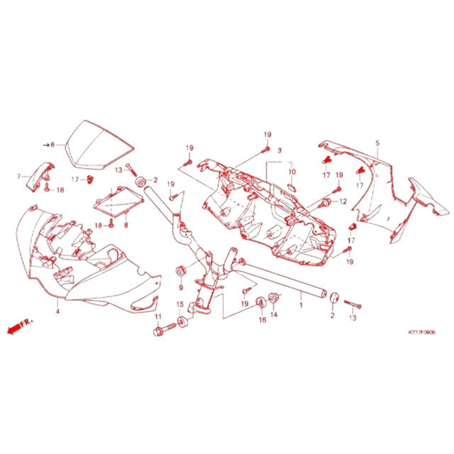 Embellecedor cubretacómetro Honda SH 125 17-19 AllPro - negro