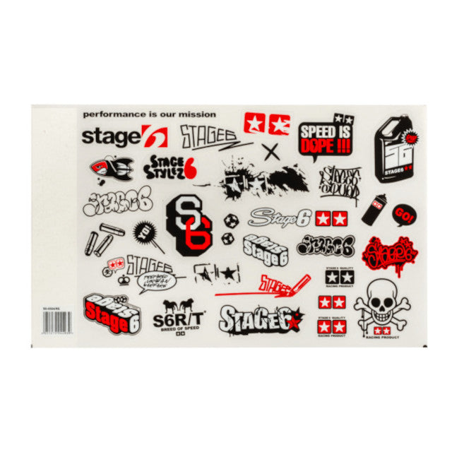 Kit de pegatinas A4 Stage6 - rojo
