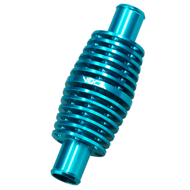 Radiador tubo refrigerante D=17mm 106x40mm VOCA CNC Bestia - azul cyan