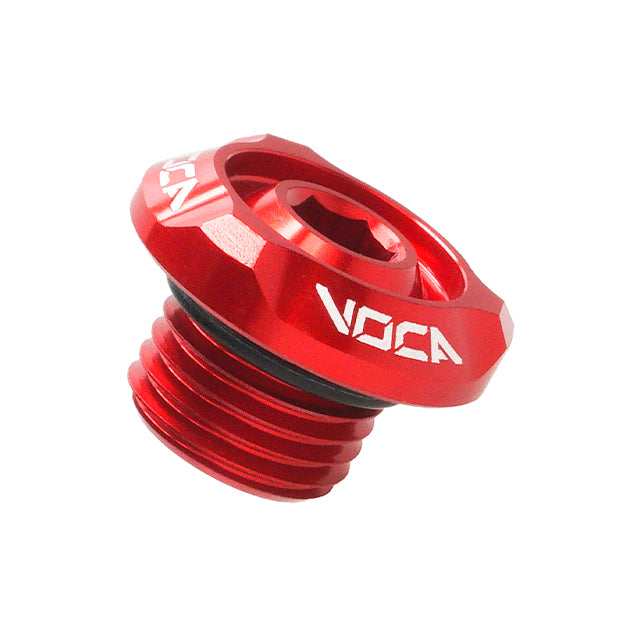 Tapón de aceite Minarelli horizontal M14x1,5mm VOCA Racing - rojo