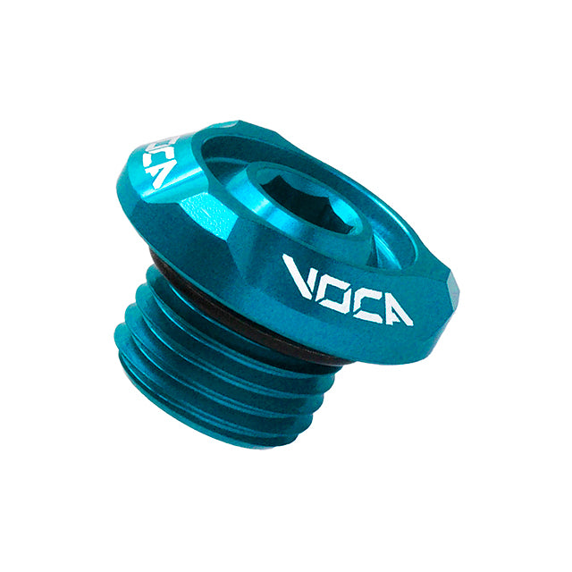 Tapón de aceite Minarelli horizontal M14x1,5mm VOCA Racing - azul cyan