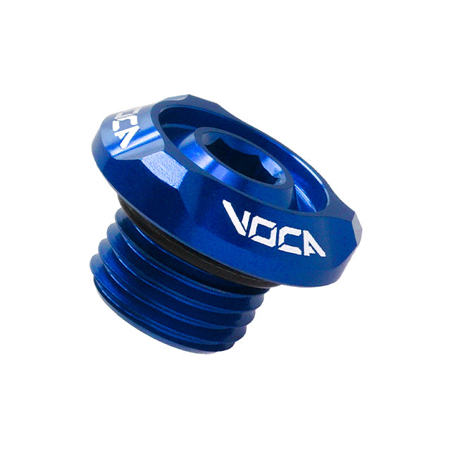 Tapón de aceite Minarelli horizontal M14x1,5mm VOCA Racing - azul