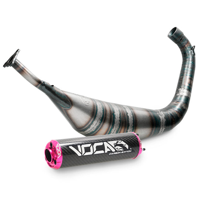 Escape Derbi Senda Carbon Racing 70/80cc VOCA - silenciador cazoleta rosa