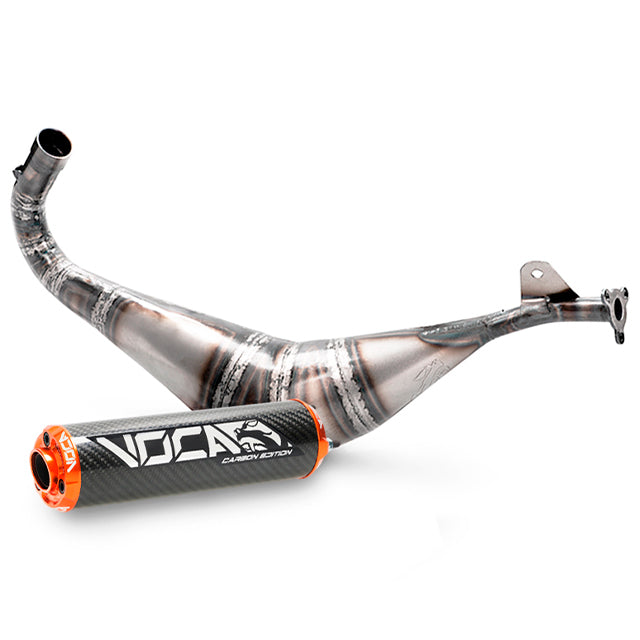 Escape VOCA Racing BigBore DT 100cc, Yamaha DT80LC, Italkit-VOCA 100cc - silenciador cazoleta naranja