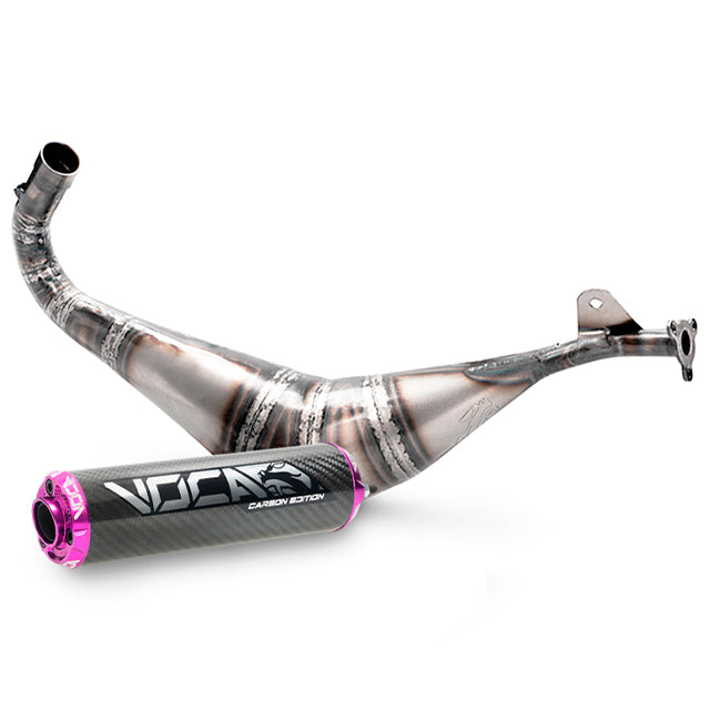 Escape VOCA Racing BigBore DT 100cc, Yamaha DT80LC, Italkit-VOCA 100cc - silenciador cazoleta violeta