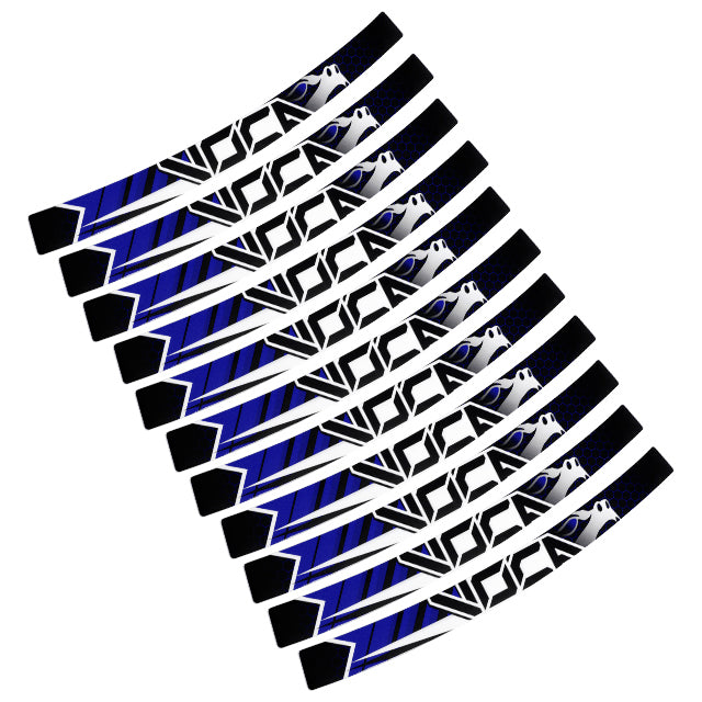 Kit vinilos para llantas marchas 50cc delantera y trasera VOCA Racing - azul