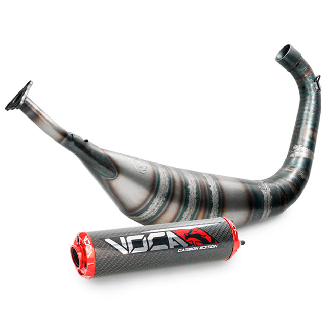 Escape VOCA Carbon 80cc Yamaha DT 80 - silenciador cazoleta roja