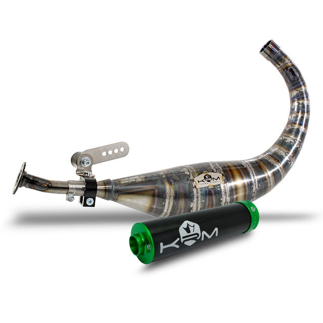 Escape KRM 70-78cc Derbi - silenciador negro/verde