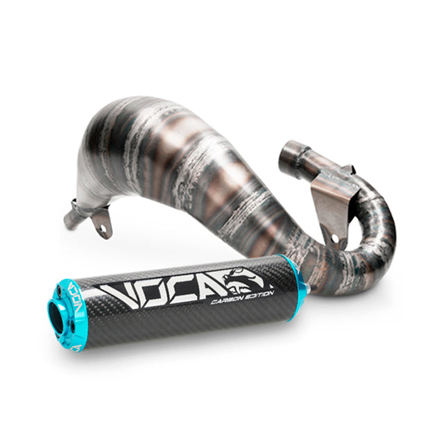 Escape Beta RR Enduro/SM 2012-2020 Cross Carbon 80/90cc VOCA Racing - silenciador cazoleta azul cyan