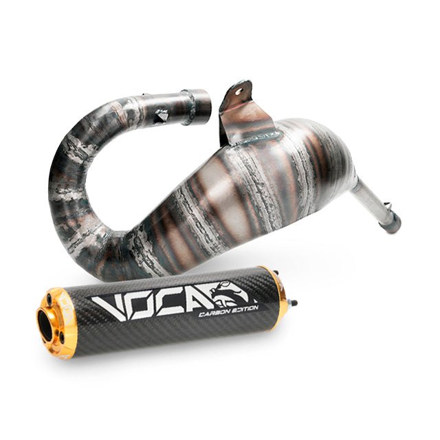 Escape Rieju MRX/SMX Cross Carbon 80/90cc VOCA Racing - silenciador cazoleta oro
