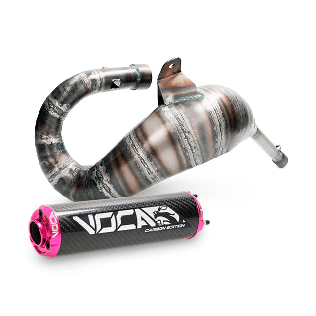 Escape Rieju MRX/SMX Cross Carbon 80/90cc VOCA Racing - silenciador cazoleta rosa