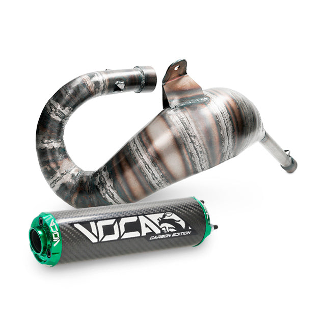 Escape Rieju MRX/SMX Cross Carbon 80/90cc VOCA Racing - silenciador cazoleta verde