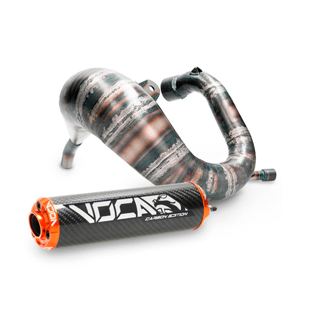 Escape Derbi DRD Pro Cross Carbon 80 VOCA Racing - silenciador cazoleta naranja