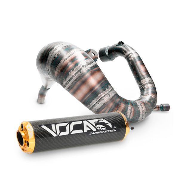 Escape Derbi DRD Pro Cross Carbon 80 VOCA Racing - silenciador cazoleta oro