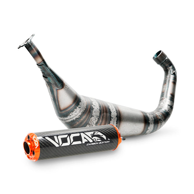 Escape Minarelli AM6 Racing BigBore 90cc VOCA - silenciador cazoleta naranja