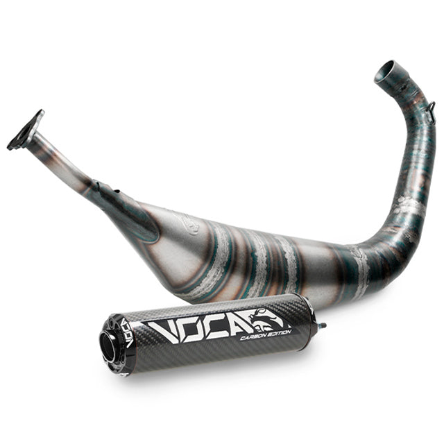 Escape HM Moto Cre Derapage Six SM Carbon Racing 70/80cc VOCA - silenciador cazoleta negro