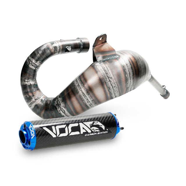 Escape Derbi Senda / DRD Cross Carbon 80 Voca Racing - silenciador cazoleta azul