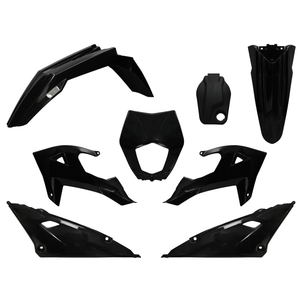 Carenados Rieju MRT Pro 50 >2022 8 piezas plástico inyectado Allpro negro