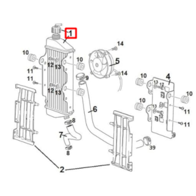 Radiador Rieju MRT 125 2021