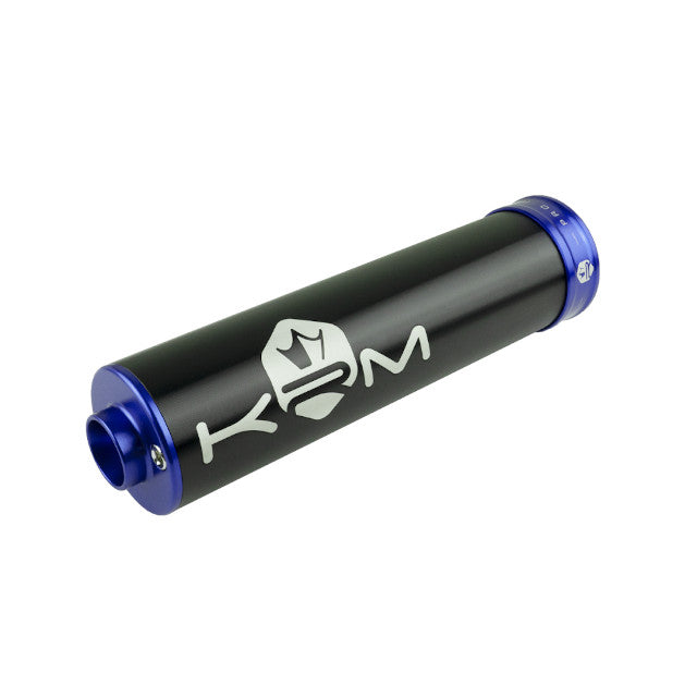 Silenciador 50-70cc aluminio KRM - azul oscuro