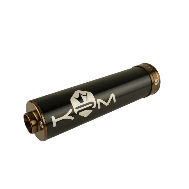 Silenciador escape KRM 70-90cc aluminio 19 - Negro / Bronce