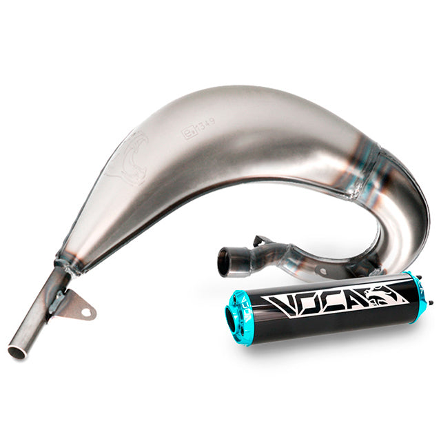 Escape Beta RR Enduro/SM 12-20 lado derecho VOCA Cross (CE) - silenciador azul cyan