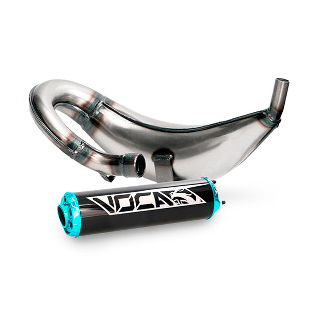 Escape Derbi Senda/DRD / Aprilia RX/SX VOCA Cross (CE) - silenciador azul cyan