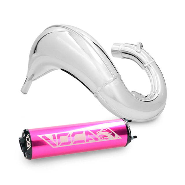 Escape Rieju MRT 50 VOCA Cross Chromed 50/70cc (CE) - Silenciador rosa