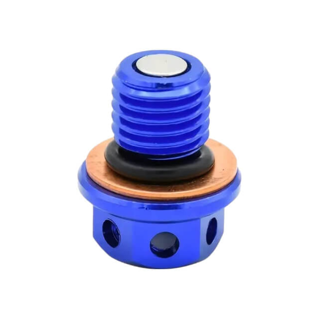 Tapon vaciado imantado CNC azul Pitbike Allpro