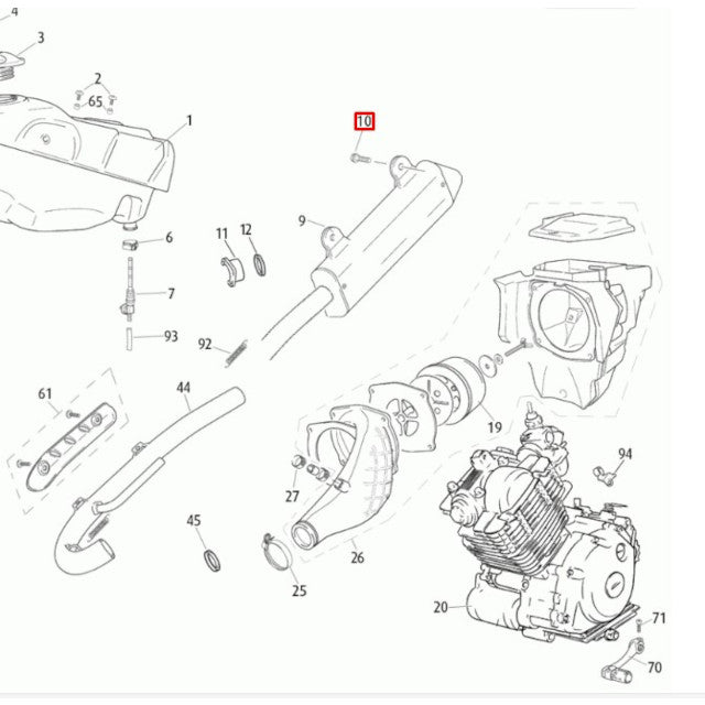 Silenciador de escape Rieju Marathon 125 AC 12-16 