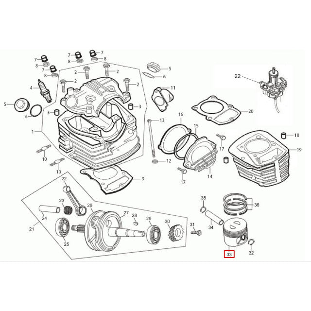 Pistón completo Rieju Tango 250