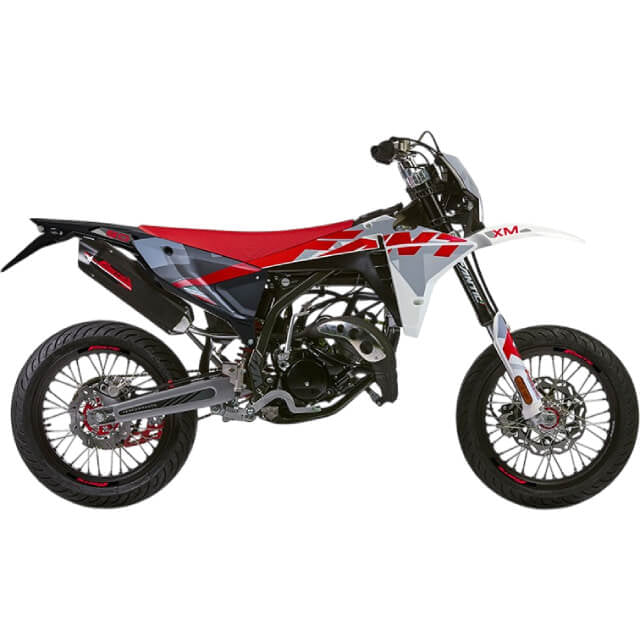 Fantic XM 50 Motard 2T performance E5 blanco-rojo