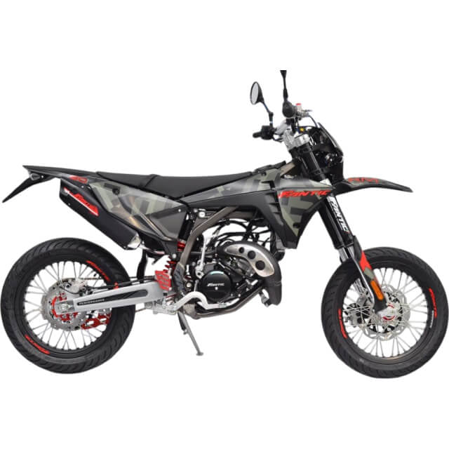 Fantic XM 50 Motard 2T performance E5 camuflaje