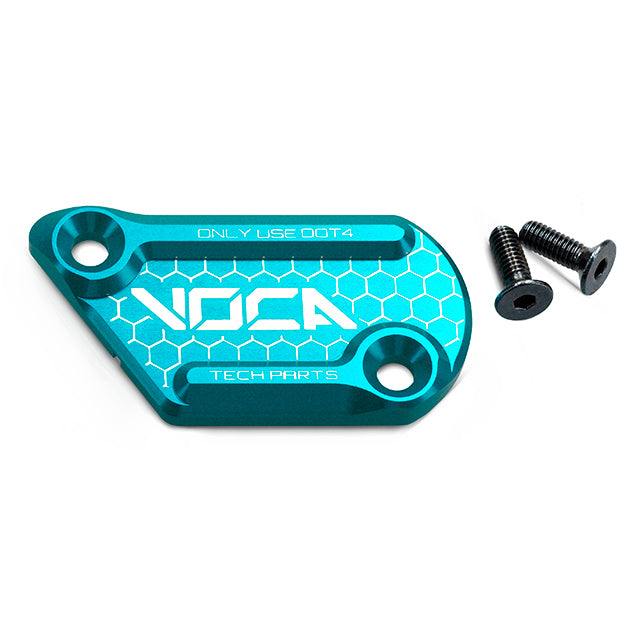 Tapa bomba de freno VOCA CNC Beta RR 50-125cc 2T / 4T AJP - azul cyan