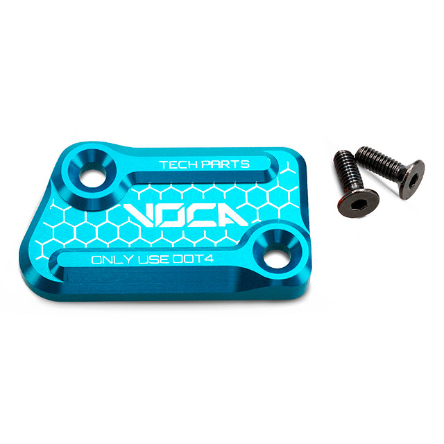 Tapa bomba de freno VOCA CNC Rieju MRT / RR / SMX 50cc AJP - azul cyan