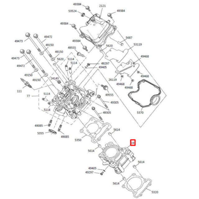 Cilindro d=52mm Rieju Marathon 125 22-24