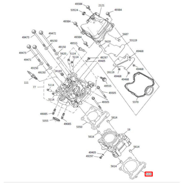 Junta base cilindro Rieju Marathon 125 22-24