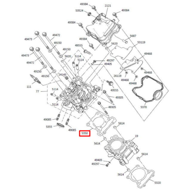 Junta culata Rieju Marathon 125 22-24