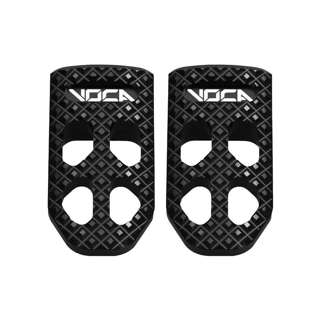 Juego de estriberas piloto CNC VOCA Racing - negro