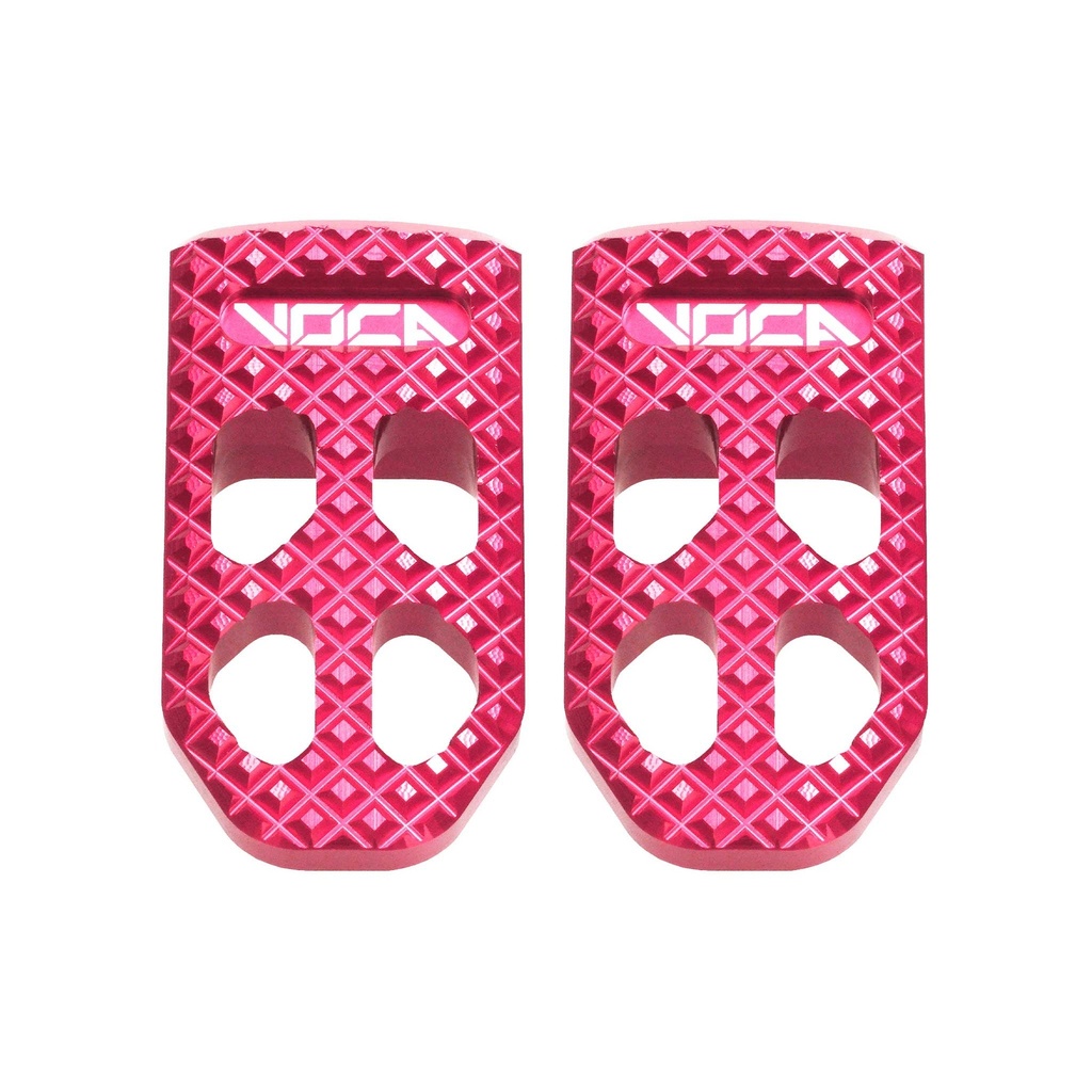 Juego de estriberas piloto CNC VOCA Racing - rosa