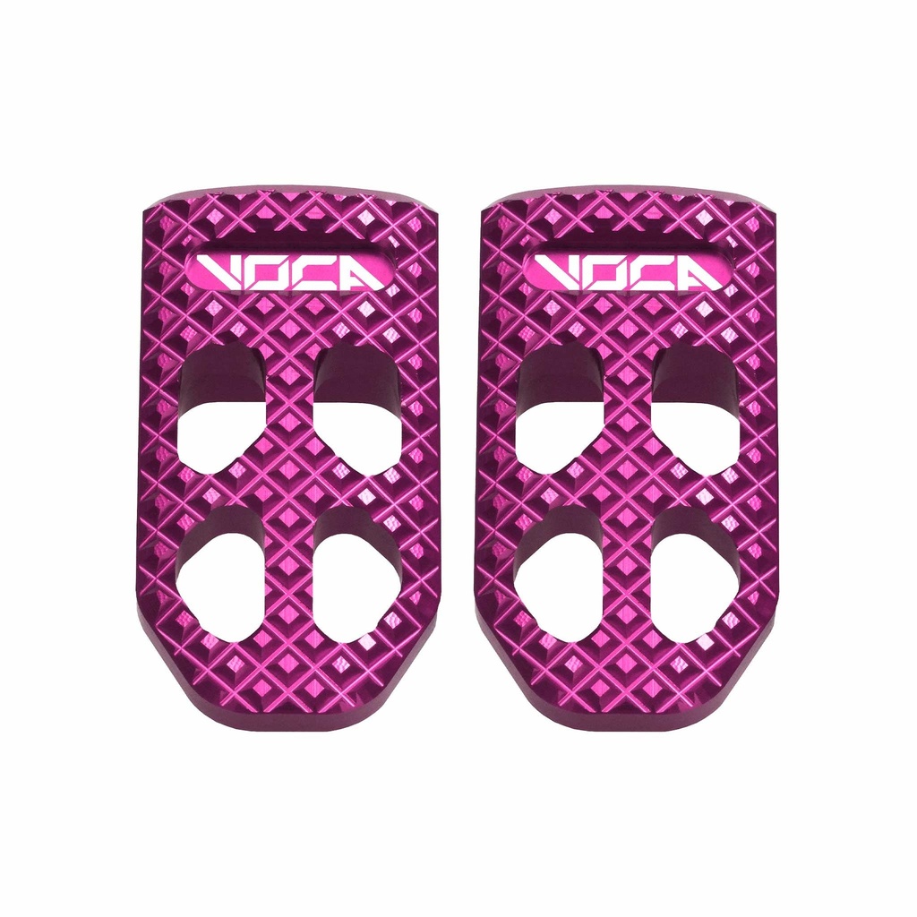 Juego de estriberas piloto CNC VOCA Racing - violeta