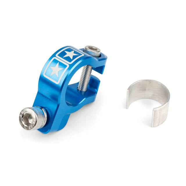 Abrazadera colector de escape aluminio CNC Stage6 - azul