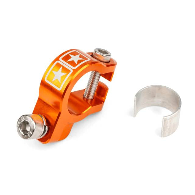 Abrazadera colector de escape aluminio CNC Stage6 - naranja