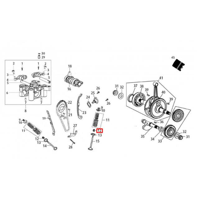 Retén de válvula Rieju Tango 125 / MRT 125 / Strada 125