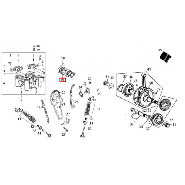 Válvula admisión Rieju Tango 125 / MRT 125 / Strada 125