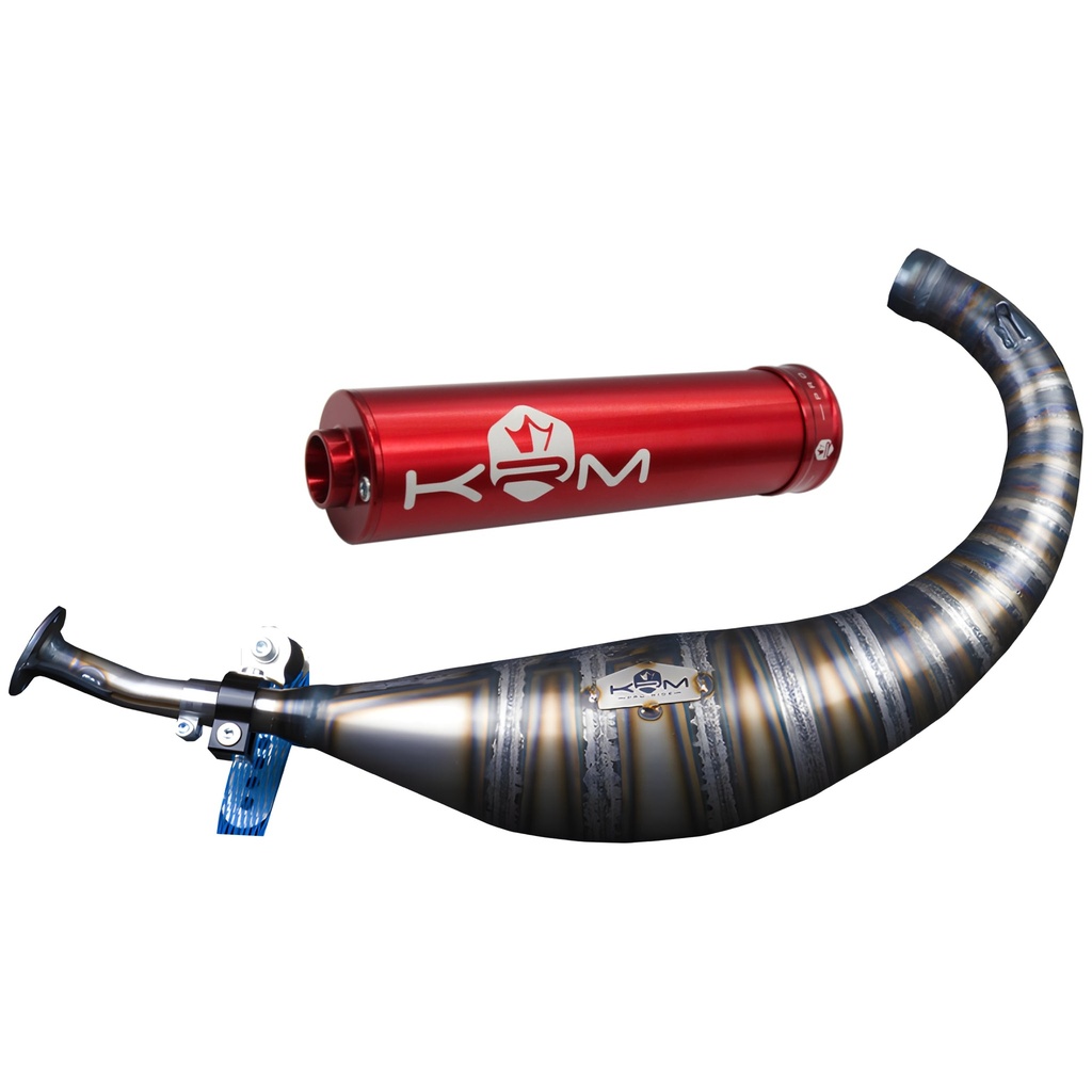 Escape Derbi 100-115cc KRM - Silenciador rojo