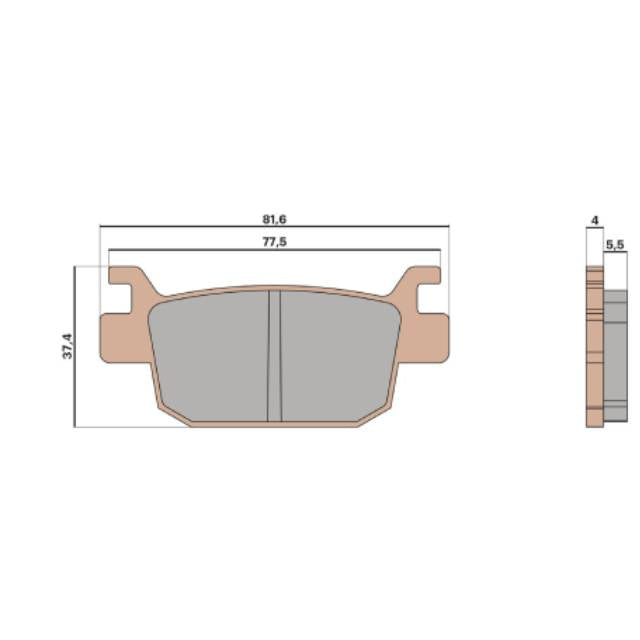 Pastillas de freno Honda Forza 125-250-300-350 / SH 125-150-350 Malossi - Sinterizadas