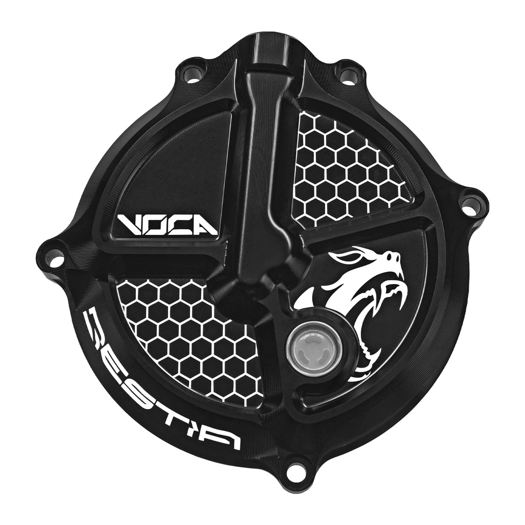 Tapa de discos de embrague Derbi Euro 3/4 VOCA CNC - negro