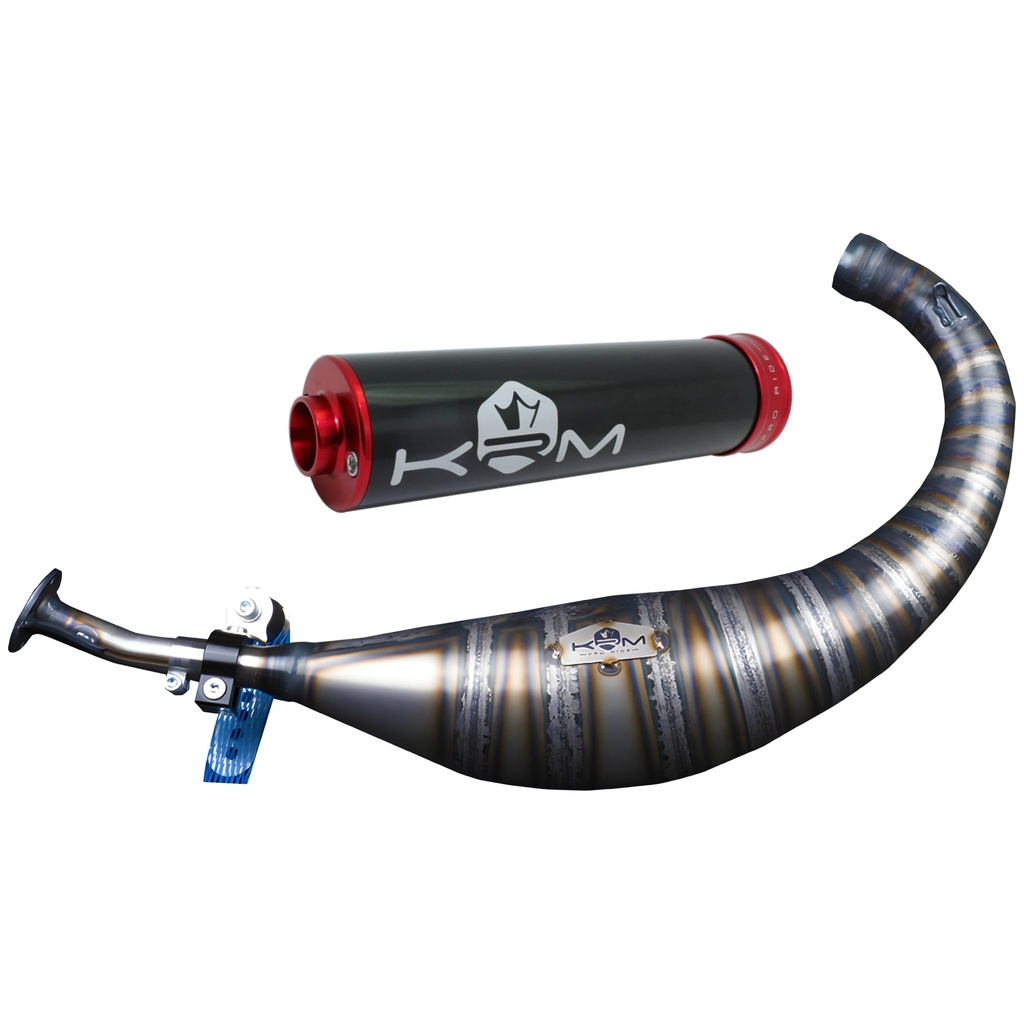 Escape Derbi 100-115cc KRM - Silenciador Negro/Rojo